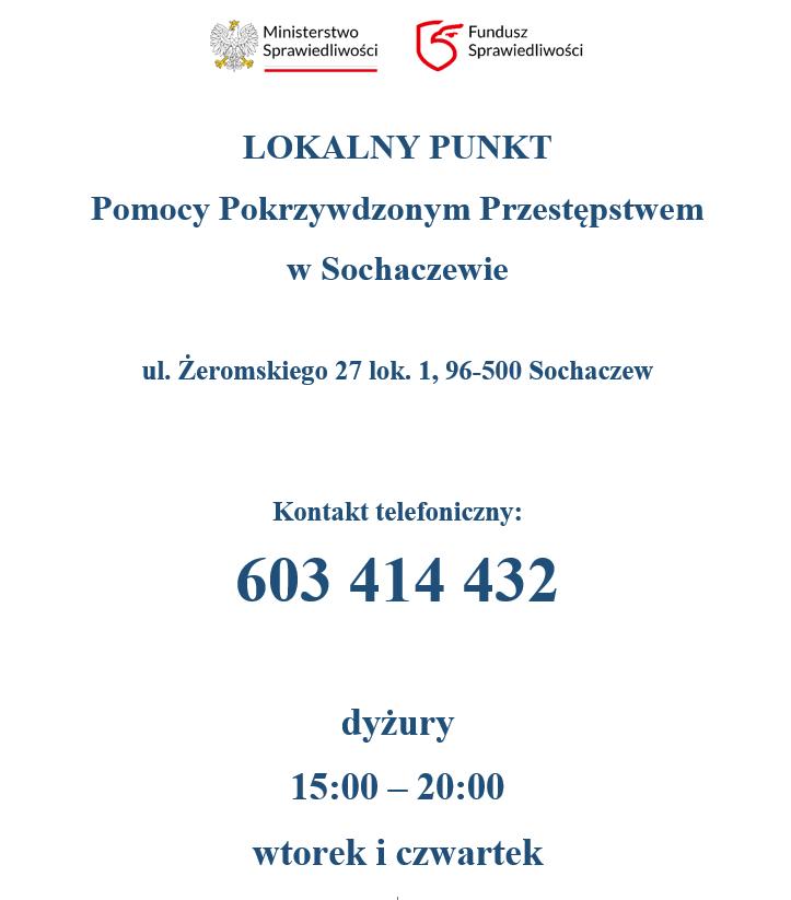 Lokalny punkt pomocy pokrzywdzonym przestępstwem w&nbsp;Sochaczewie