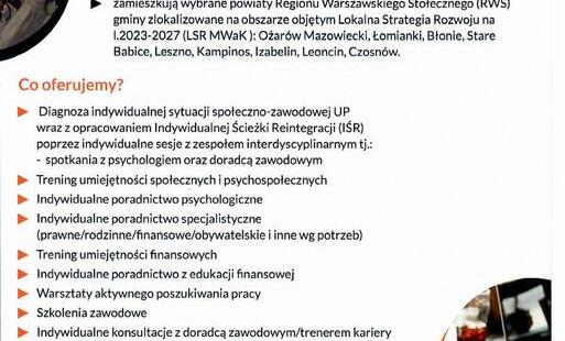 Bezpłatny projekt aktywizacji społeczno-zawodowej Daj Sobie Szansę!