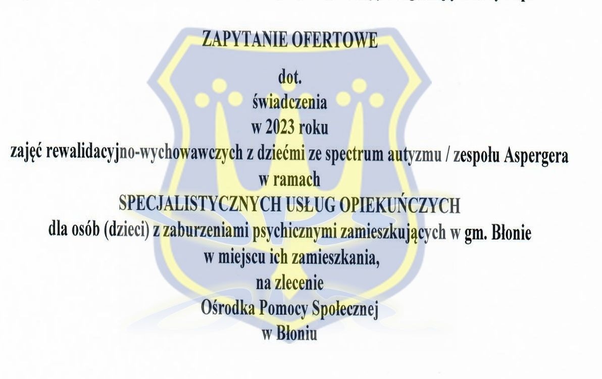 Zdjęcie do Zapytanie ofertowe dot. usług zajęć rewalidacyjno-wychowawczych w ramach SUO w 2023 roku